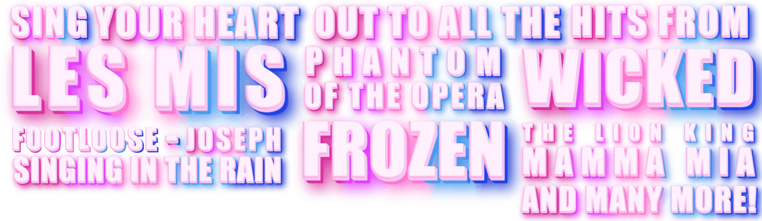 list of songs in show